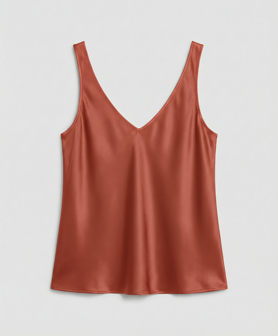 Satin Cami in Orange – Anouk by Maravesse
