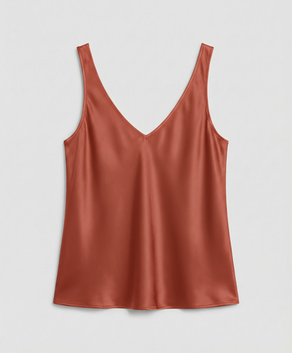 Satin Cami in Orange – Anouk by Maravesse