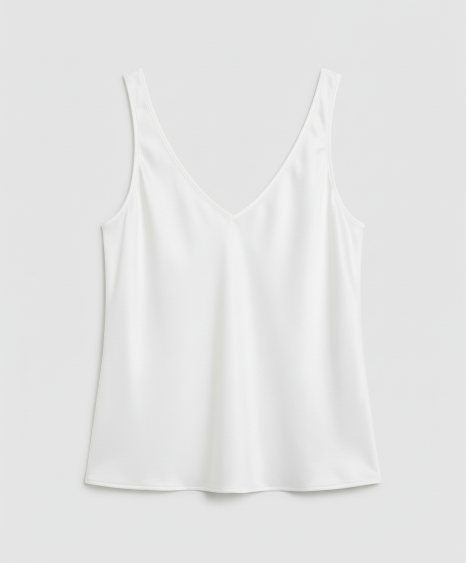 Satin Cami in White – Anouk by Maravesse