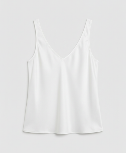 Satin Cami in White – Anouk by Maravesse