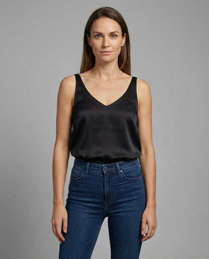Satin Cami in Black – Anouk by Maravesse