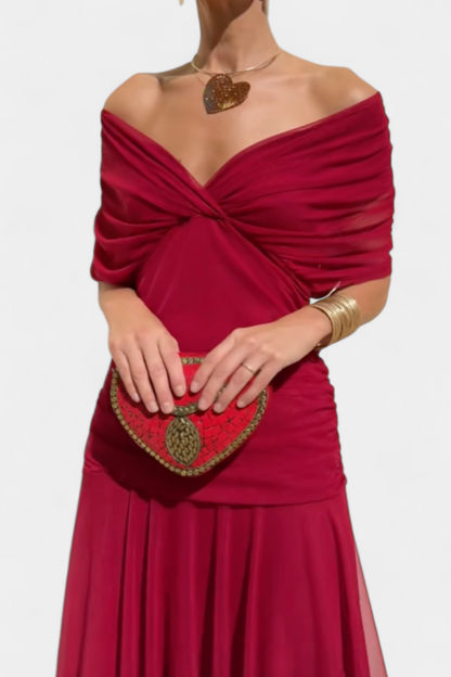 Maxi Dress in Red – Veronique by Maravesse