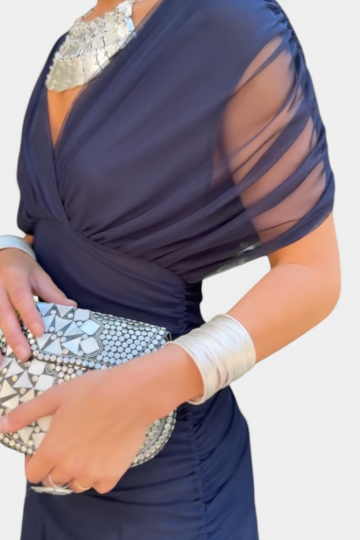Maxi Dress in Blue – Veronique by Maravesse