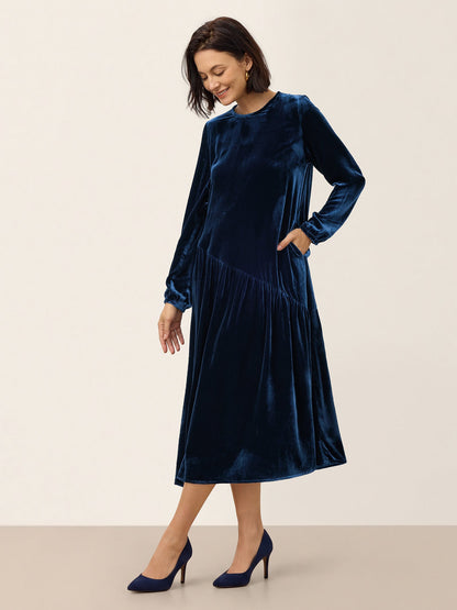 Silk Velvet Midi Dress – Lena by Maravesse (8)