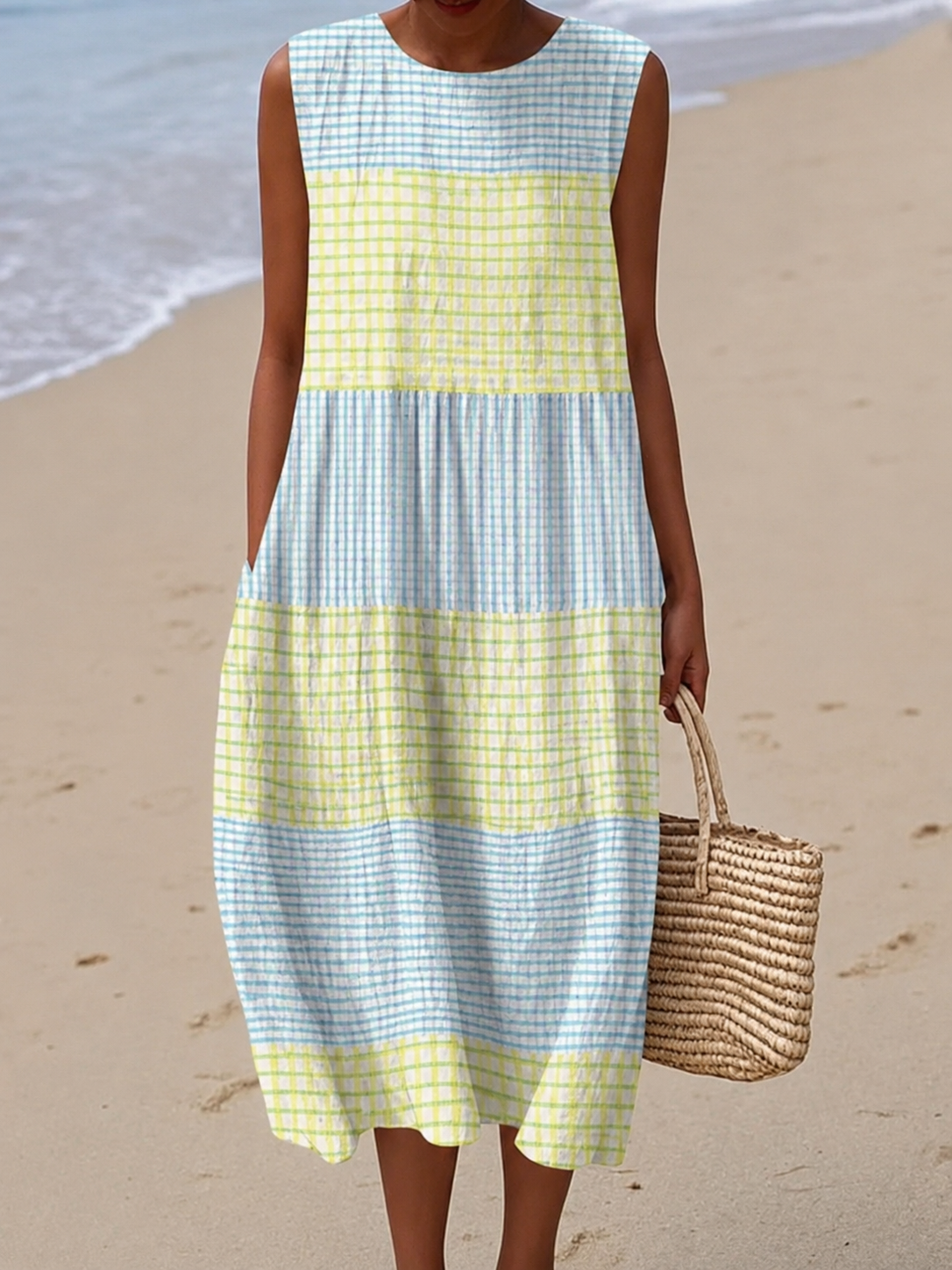 Relaxed Midi Dress in Yellow – Kaja by Maravesse