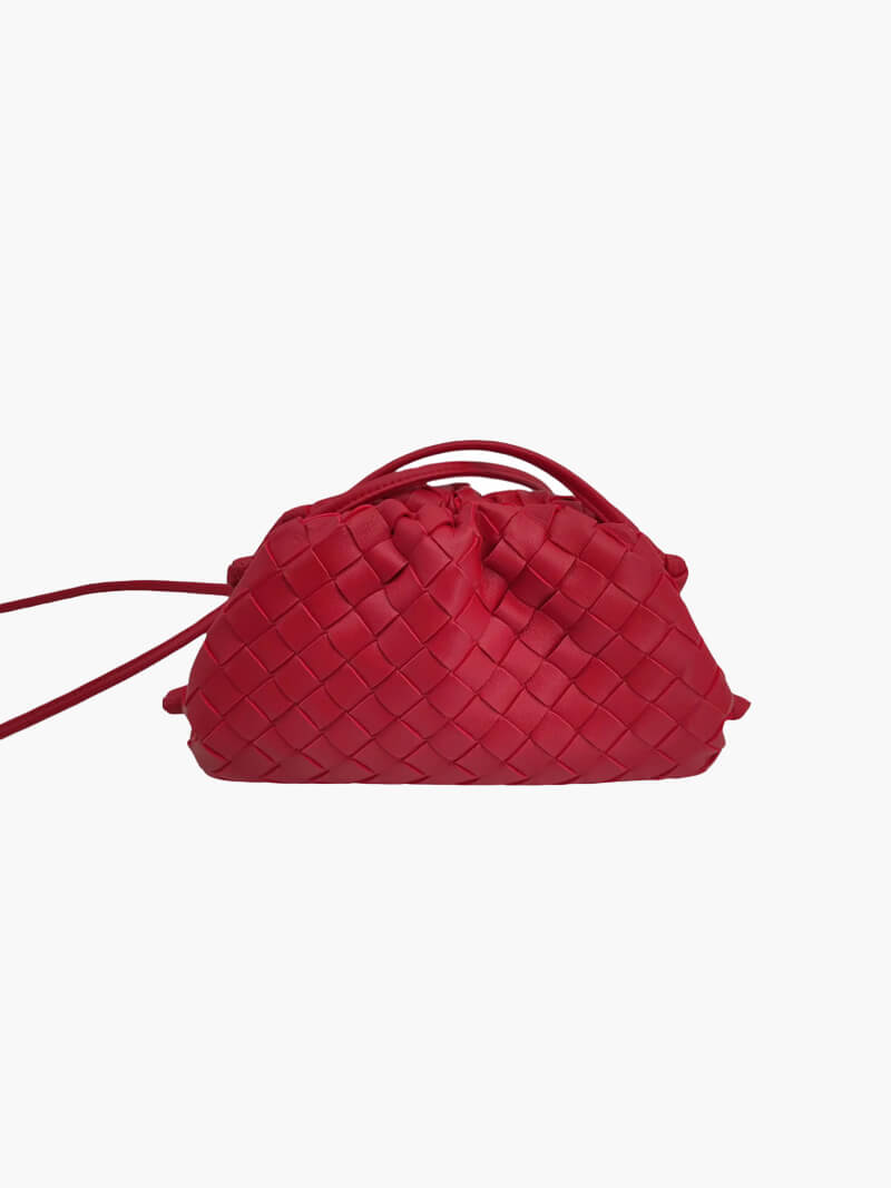 Leather Shoulder Bag in Red – Seraphina by Maravesse