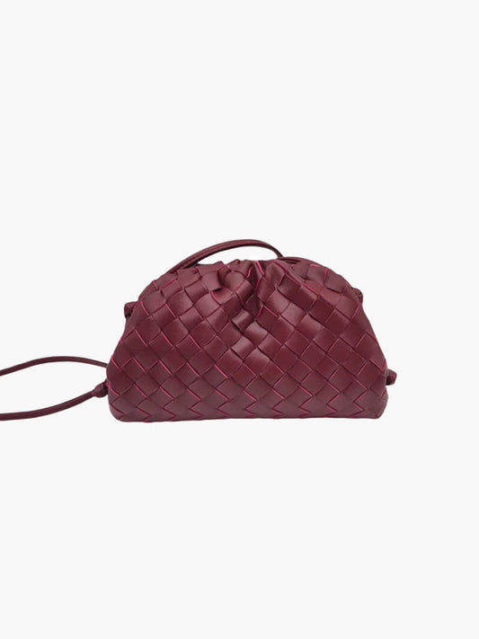 Leather Shoulder Bag in Burgundy – Seraphina by Maravesse