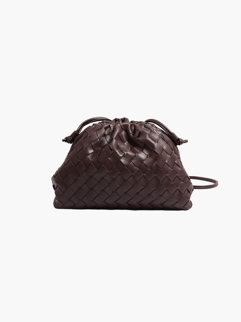 Leather Shoulder Bag in Coffee – Seraphina by Maravesse