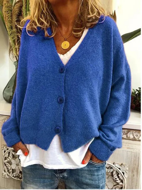 Relaxed Cardigan in Blue – Josephine by Maravesse