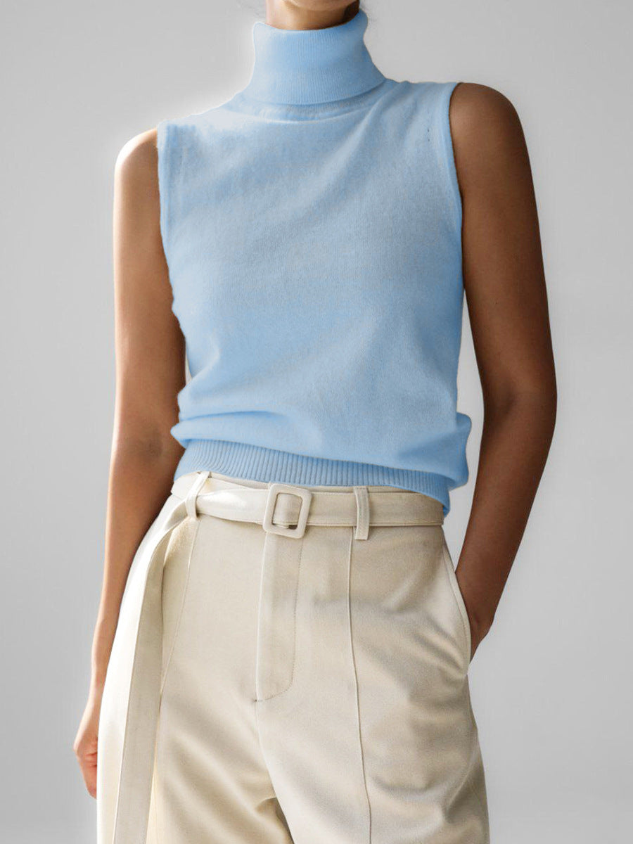 Turtleneck Jumper in Blue – Florence by Maravesse