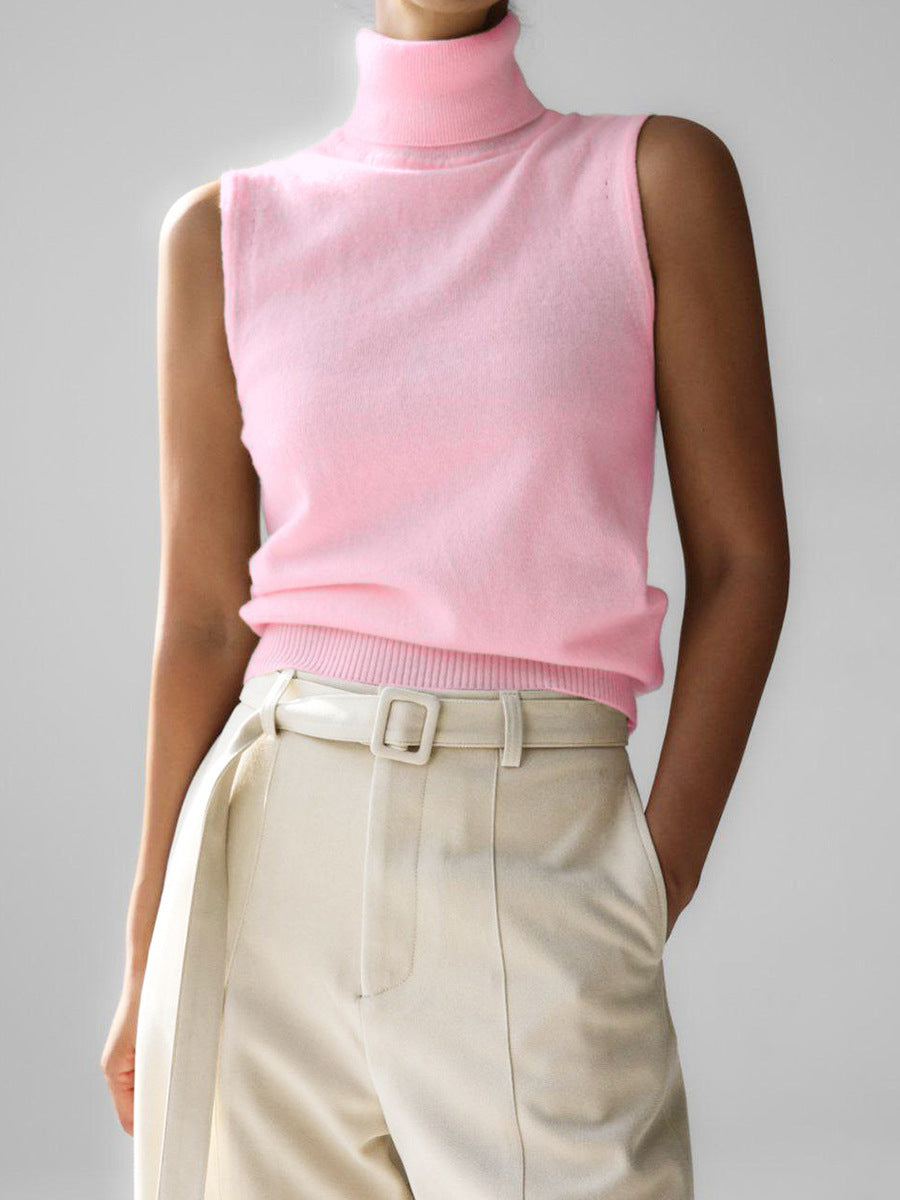Turtleneck Jumper in Pink – Florence by Maravesse