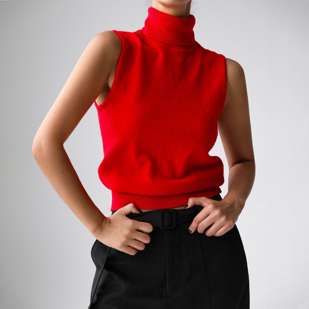 Turtleneck Jumper in Red – Florence by Maravesse