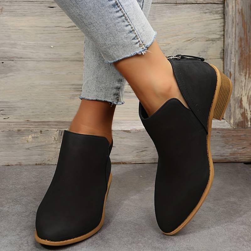 Suede Boots in Black – Persephone by Maravesse