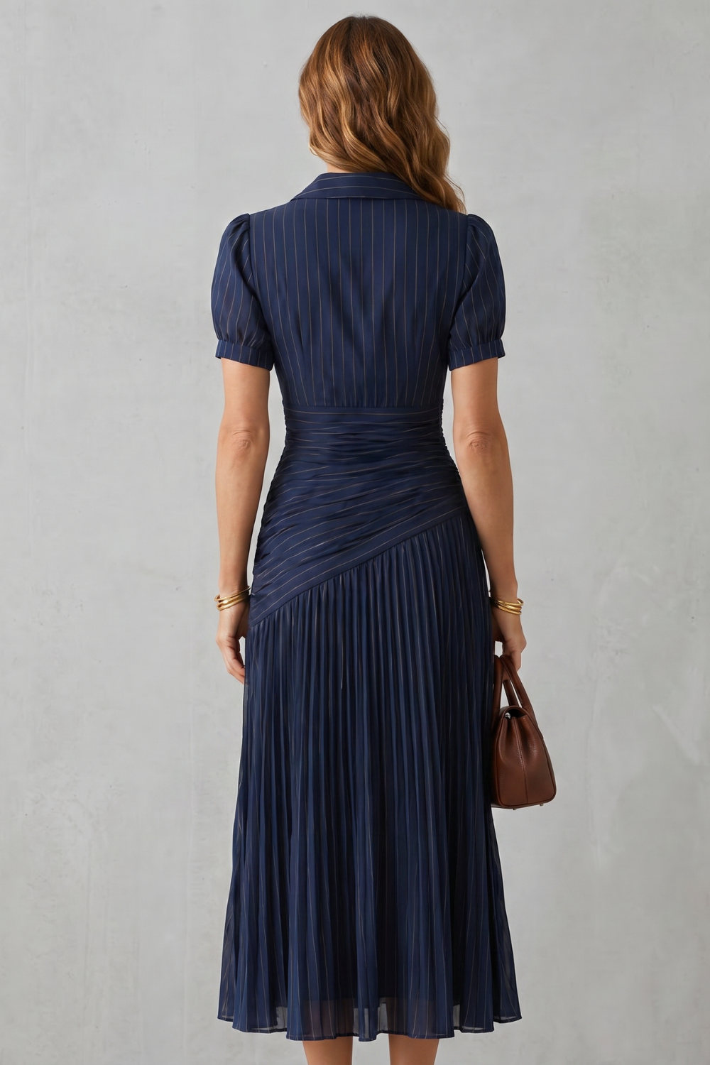 Pleated Midi Dress – Freya by Maravesse (4)