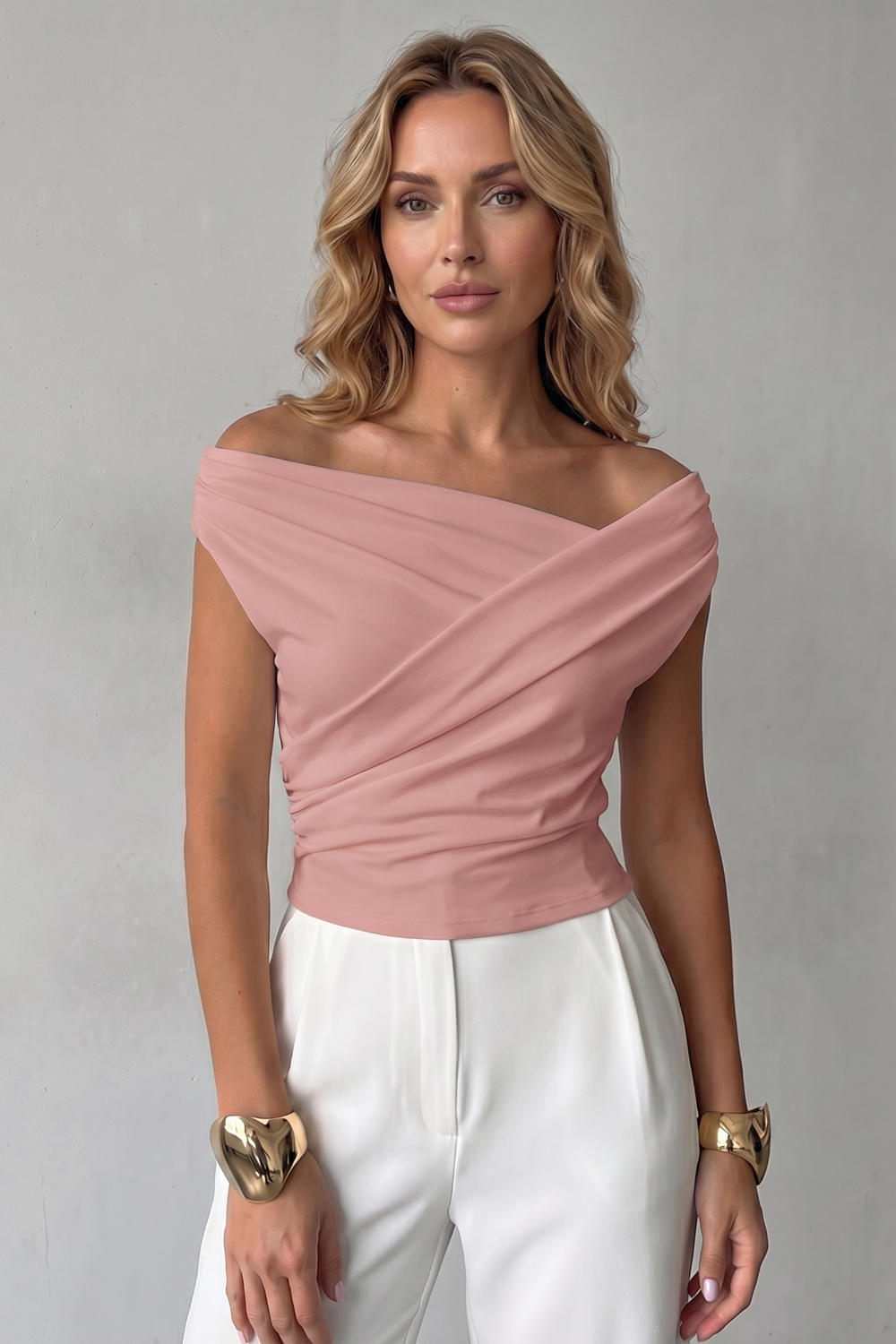 Off-Shoulder Ruched Blouse – Rosa by Maravesse (12)