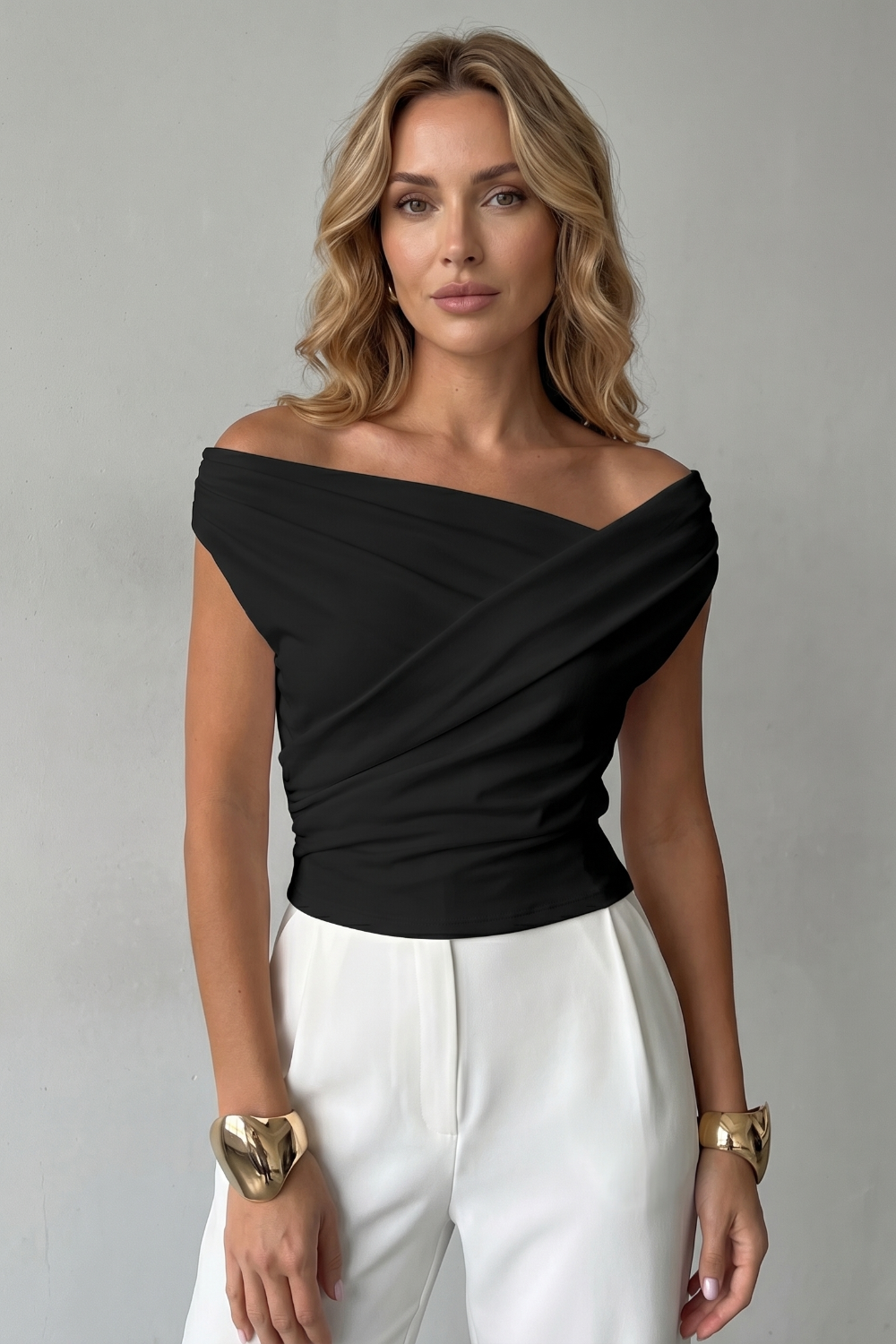 Off-Shoulder Ruched Blouse – Rosa by Maravesse (2)