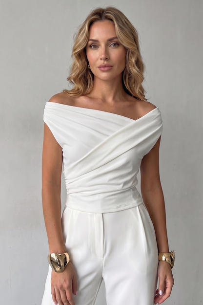 Off-Shoulder Ruched Blouse – Rosa by Maravesse (6)