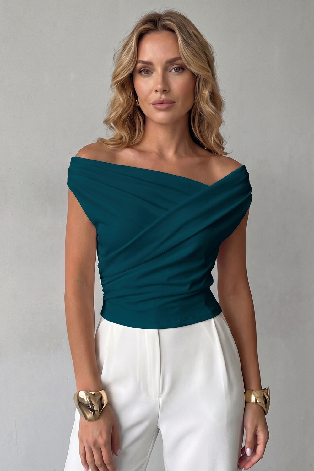 Off-Shoulder Ruched Blouse – Rosa by Maravesse (8)