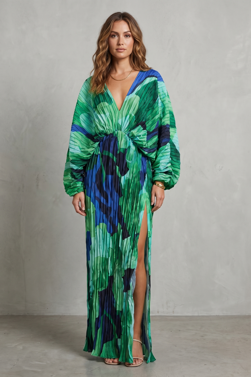 Pleated Maxi Dress – Fanny by Maravesse (2)