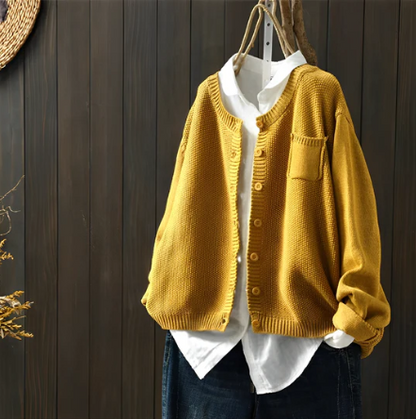 Cardigan in Yellow – Adeline by Maravesse