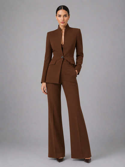 Formal Tailored Suit in Brown – Anouk by Maravesse