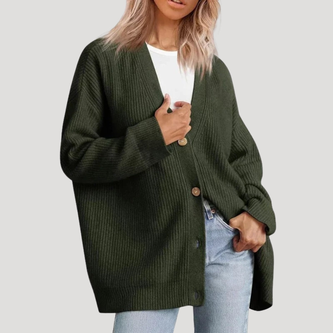 Oversized Cardigan in Green – Matilda by Maravesse