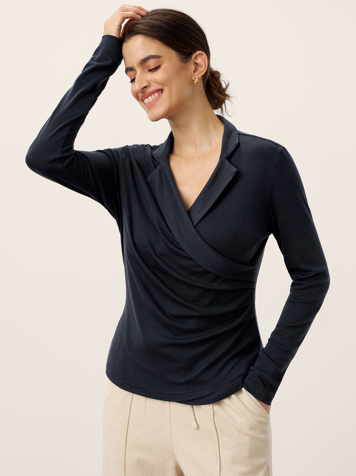 Wool Ruched Top – Sienna by Maravesse (5)