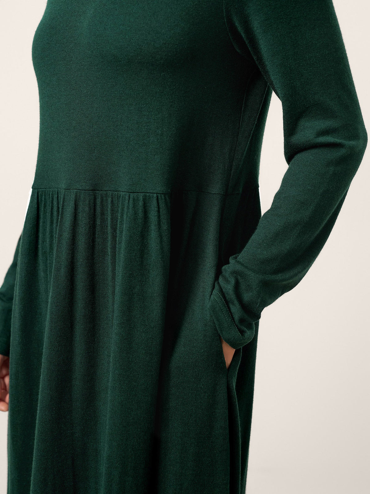 Pleated Wool Midi Dress – Celestine by Maravesse (8)