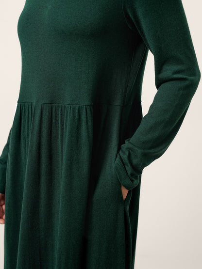 Pleated Wool Midi Dress – Celestine by Maravesse (8)