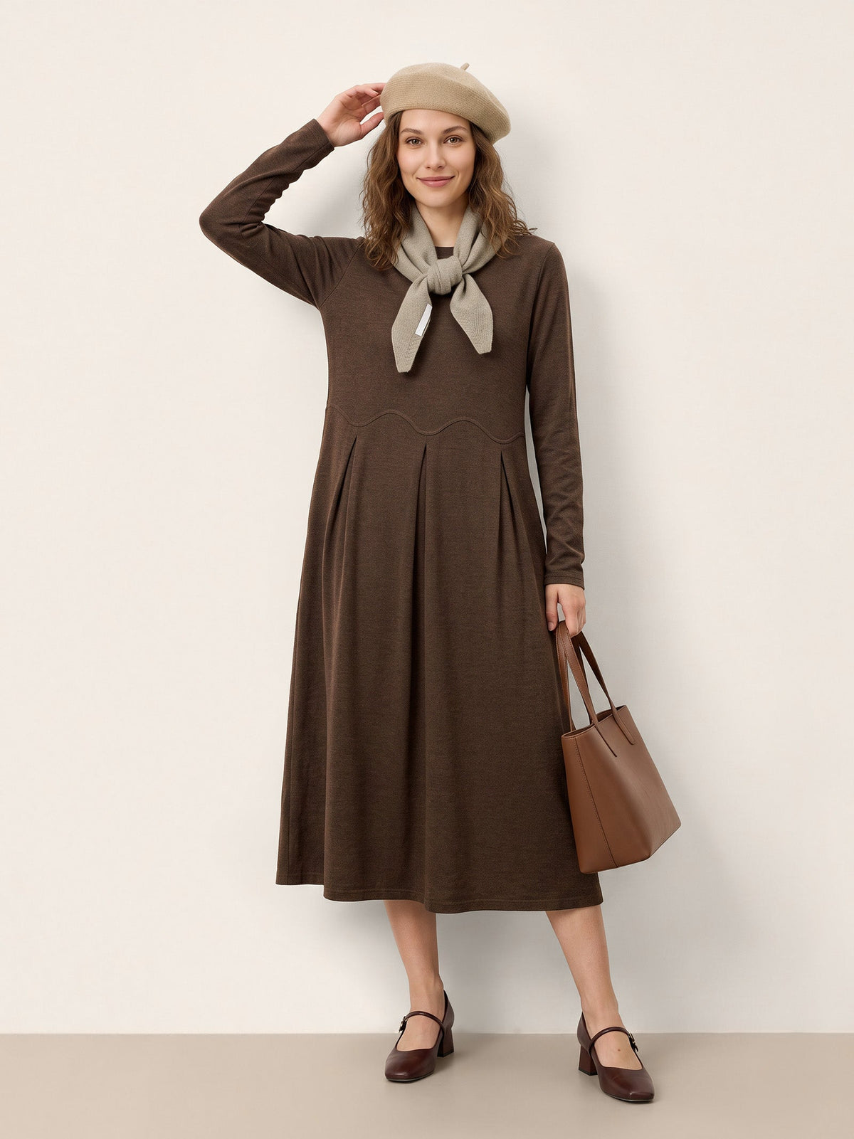 Wool Midi Dress – Sabine by Maravesse (9)