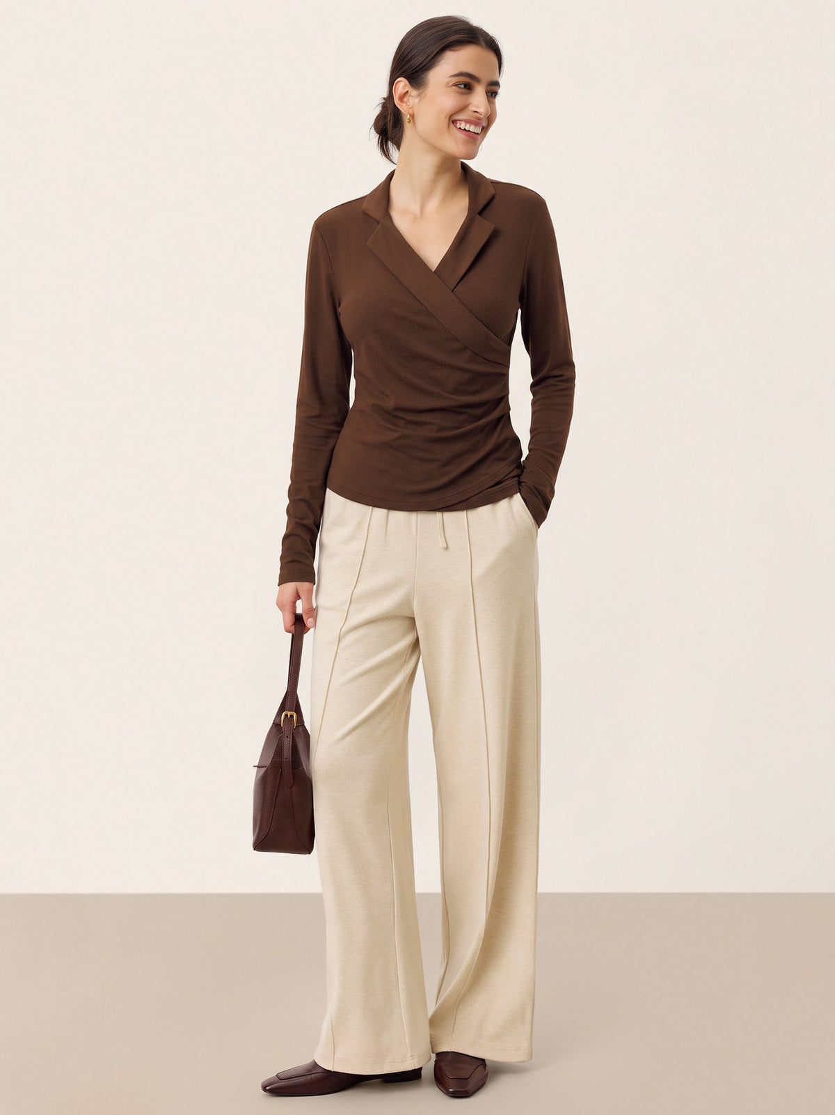 Wool Ruched Top – Sienna by Maravesse (13)