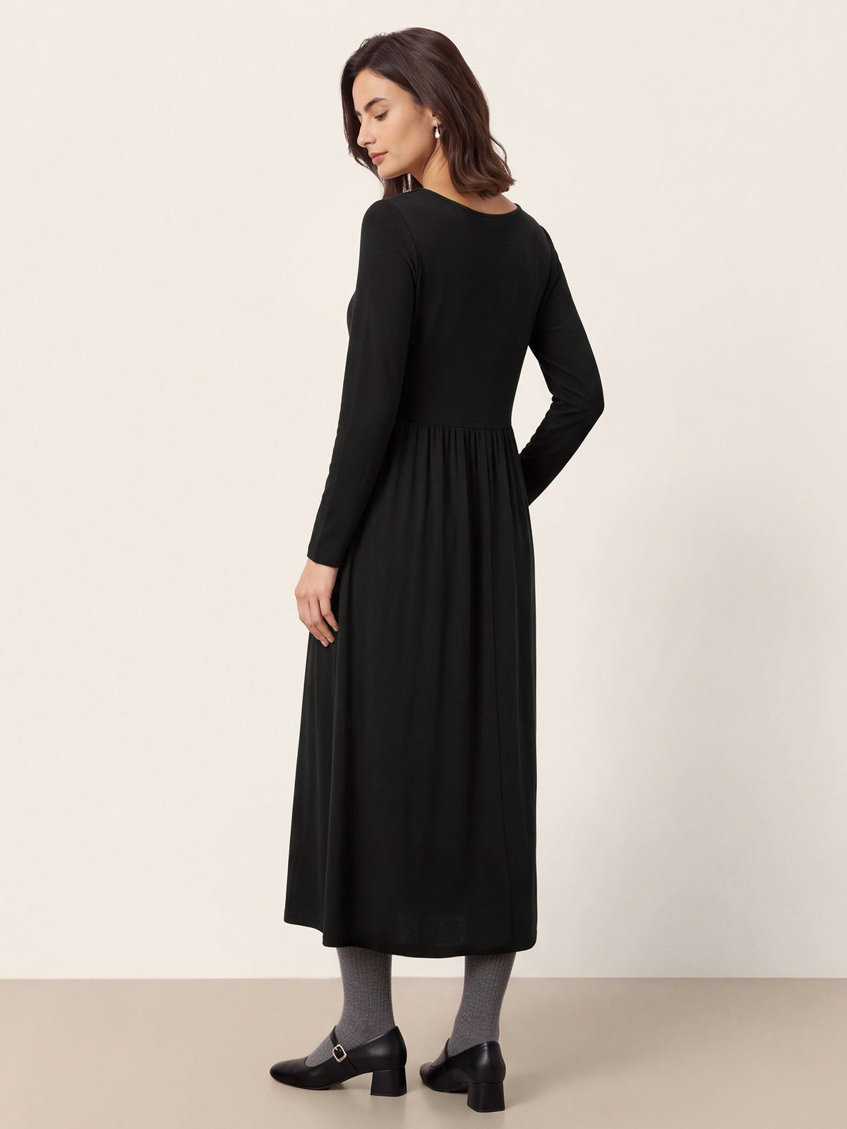 Pleated Wool Midi Dress – Celestine by Maravesse (29)