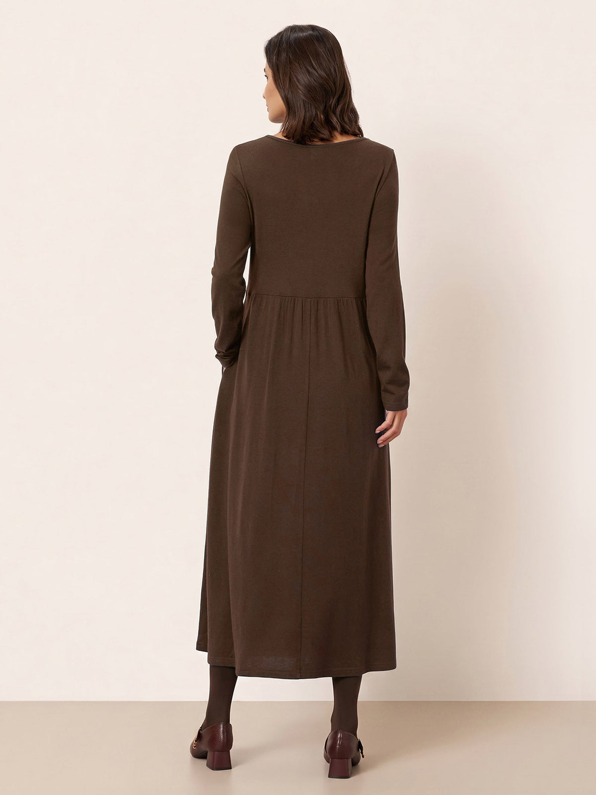 Pleated Wool Midi Dress – Celestine by Maravesse (23)