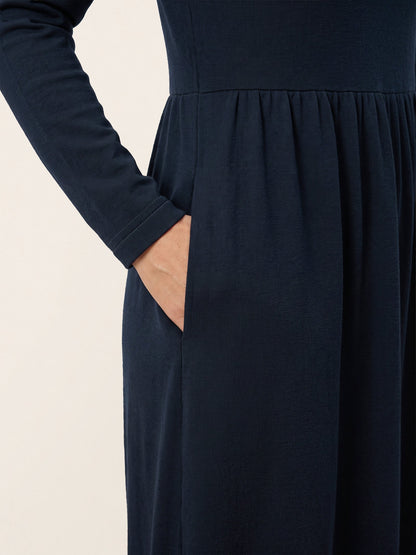 Pleated Wool Midi Dress – Celestine by Maravesse (16)