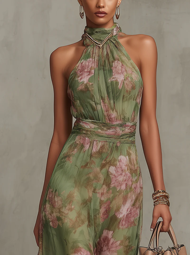 Floral Halter Maxi Dress – Gabrielle by Maravesse (5)