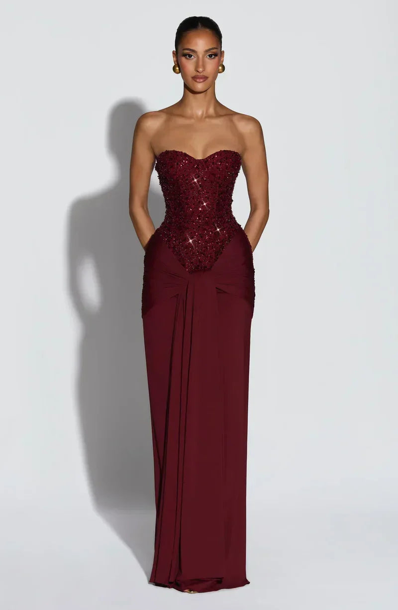 Corset Embellished Maxi Dress – Colette by Maravesse (2)