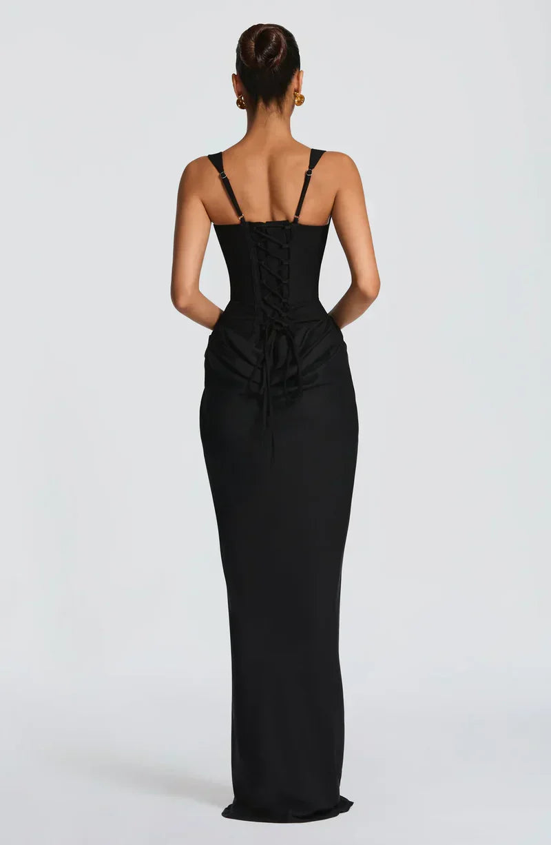 Satin Corset Maxi Dress – Harriet by Maravesse (10)