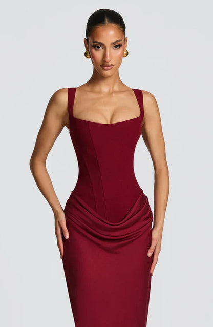 Satin Corset Maxi Dress – Harriet by Maravesse (19)