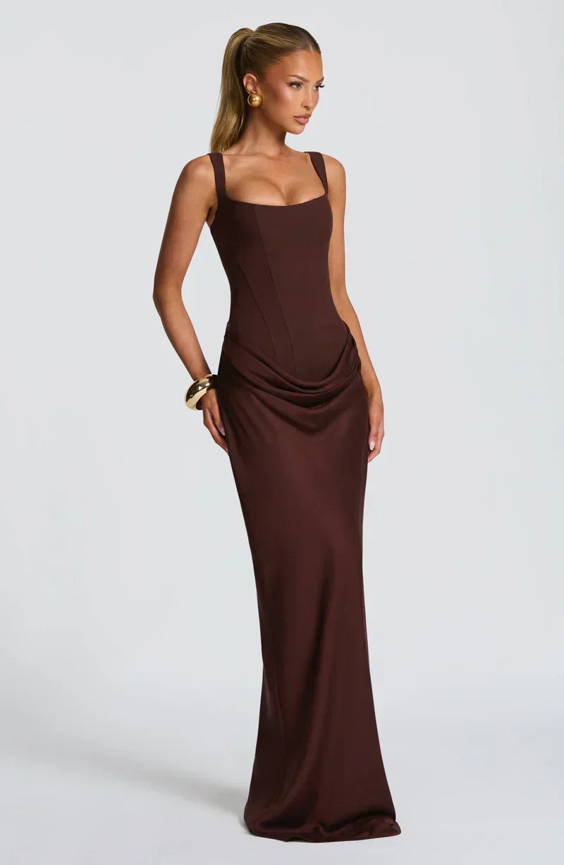 Satin Corset Maxi Dress – Harriet by Maravesse (4)