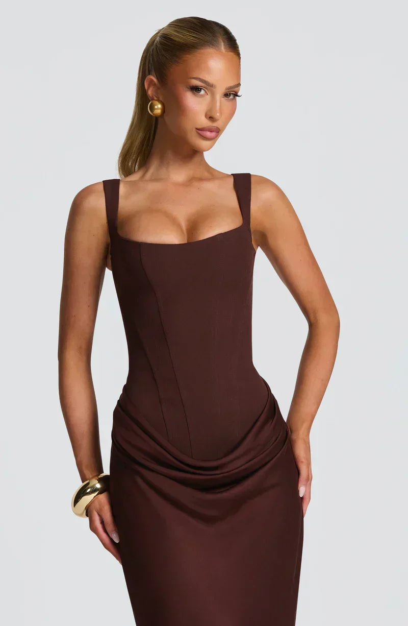 Satin Corset Maxi Dress – Harriet by Maravesse (3)