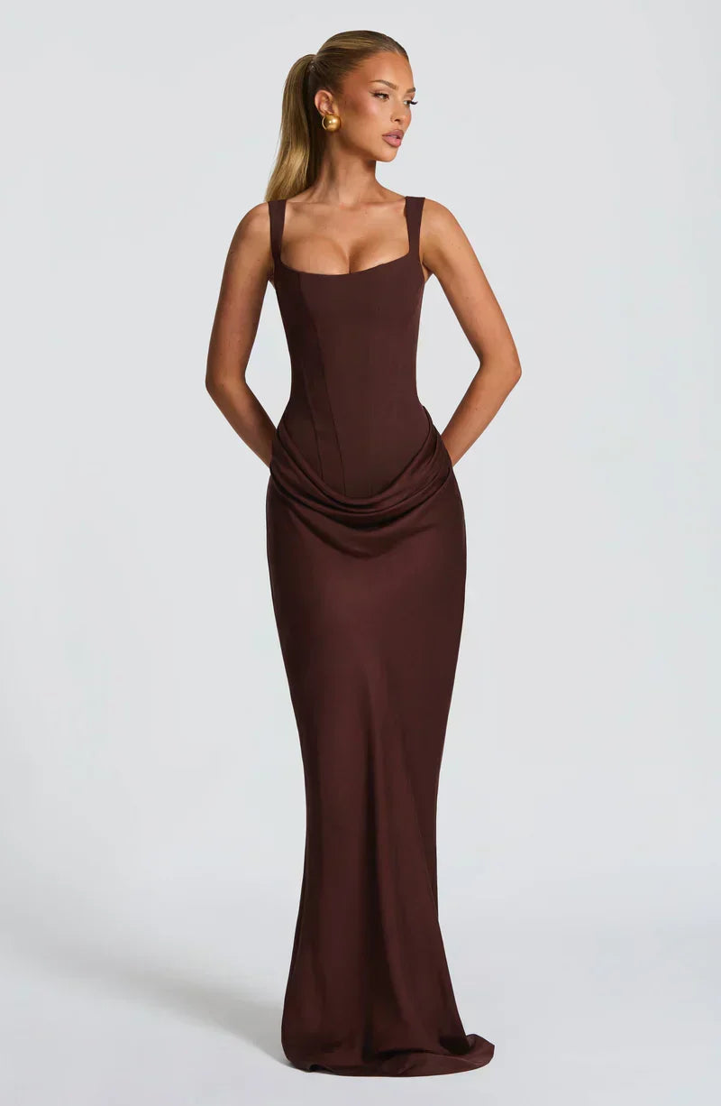 Satin Corset Maxi Dress – Harriet by Maravesse (2)