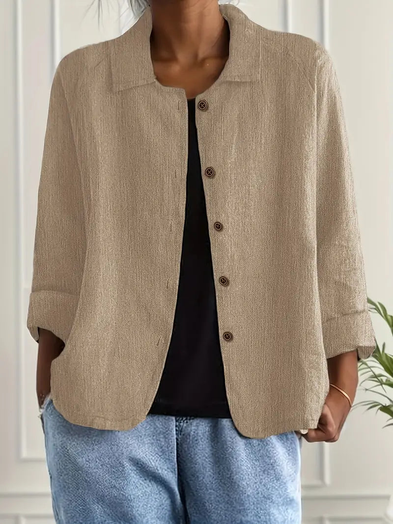 Blouse in Khaki – Sabine by Maravesse