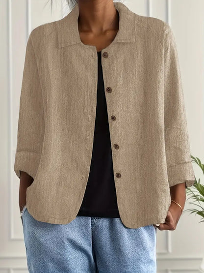Blouse in Khaki – Sabine by Maravesse