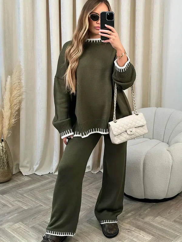 Co-ord Set in Olive Green – Philippa by Maravesse