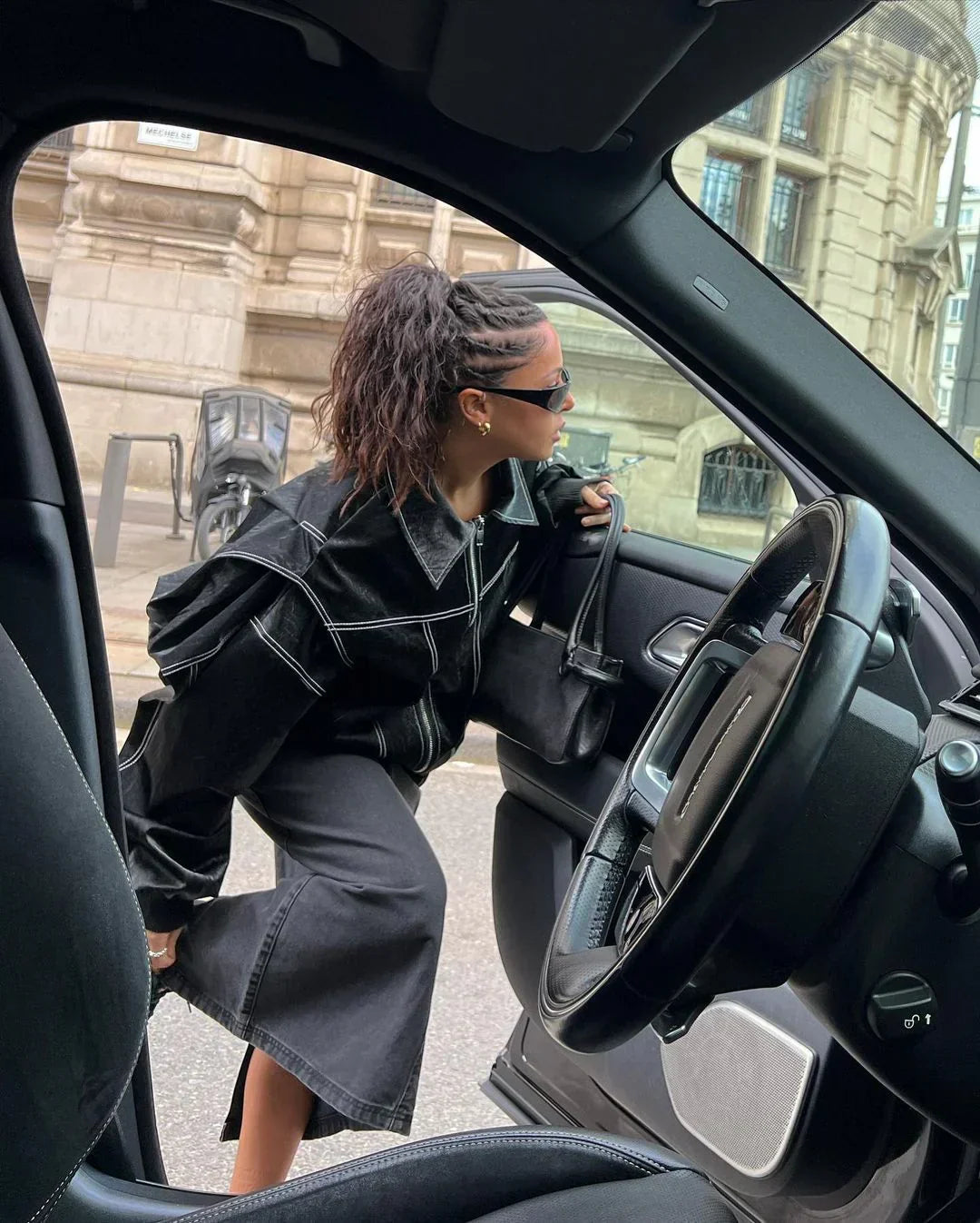 Oversized Jacket in Black – Lucille by Maravesse