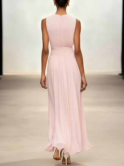 Pleated Ruched Maxi Dress – Lucille by Maravesse (7)