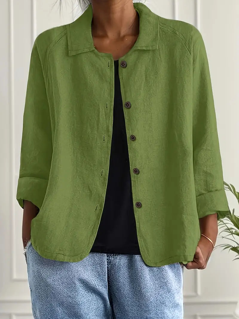 Blouse in Green – Sabine by Maravesse