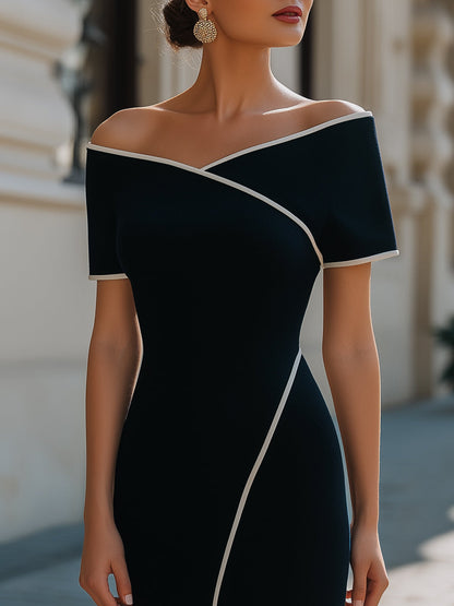 Tailored Off-Shoulder Dress – Coralie by Maravesse (3)