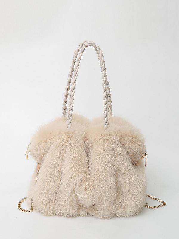 Velvet Tote in White – Imogen by Maravesse