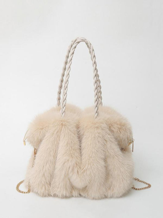 Velvet Tote in White – Imogen by Maravesse